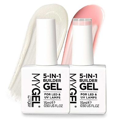 Mylee 5 in 1 Builder Gel Duo (Clear/Light Pink)