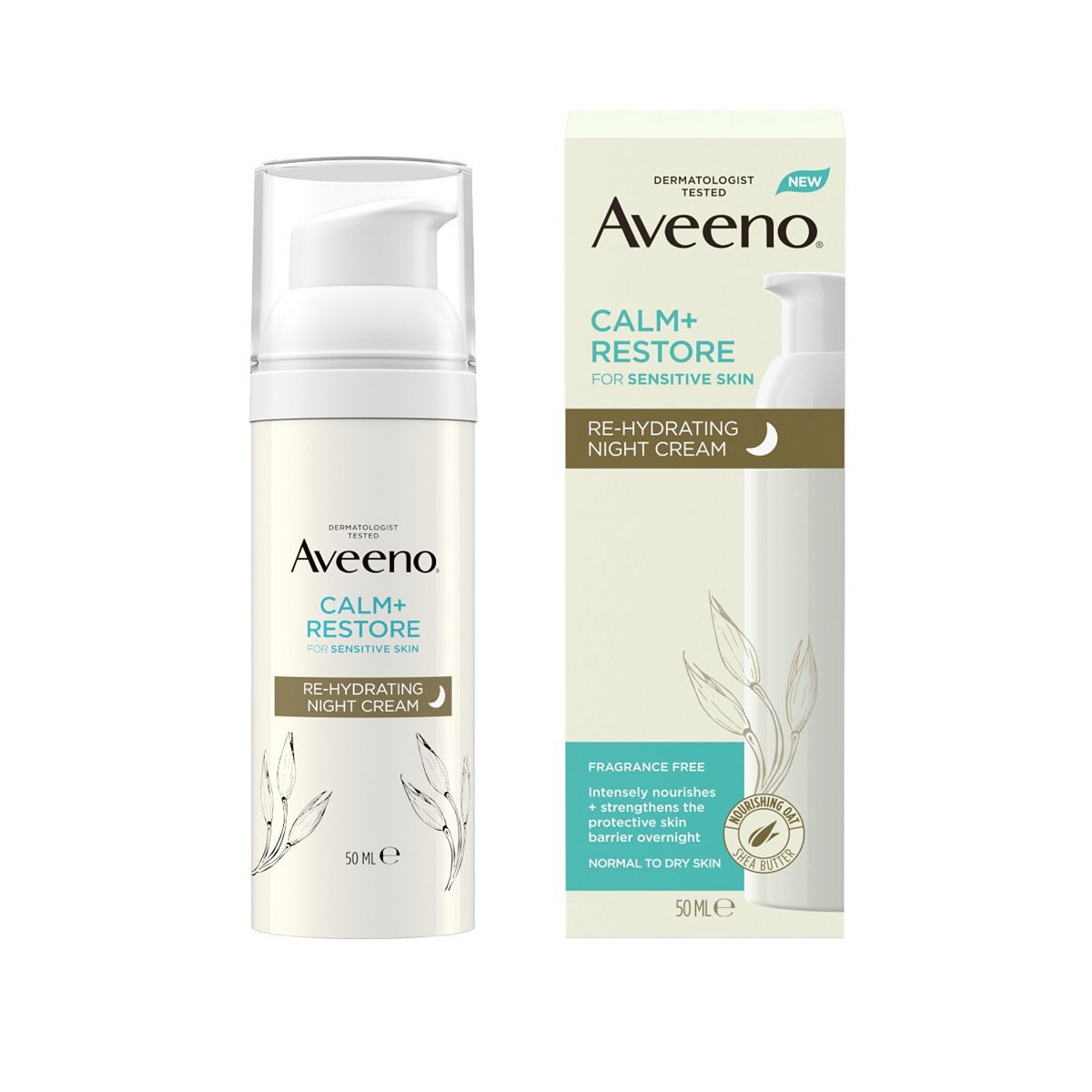 Aveeno Face Calm And Restore Re-Hydrating Night Cream 50ml