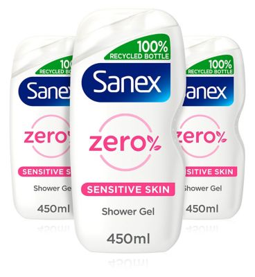 Sanex Zero % Sensitive Skin Shower Gel Bundle (2)