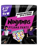 Ninjamas Pyjama Pants Boys, 9 Pyjama Pants, 8-12 Years, 27-43kg