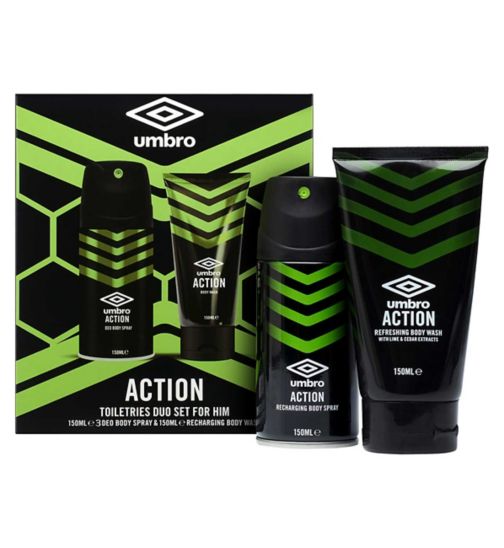 Umbro Body Spray and Bodywash Action Set