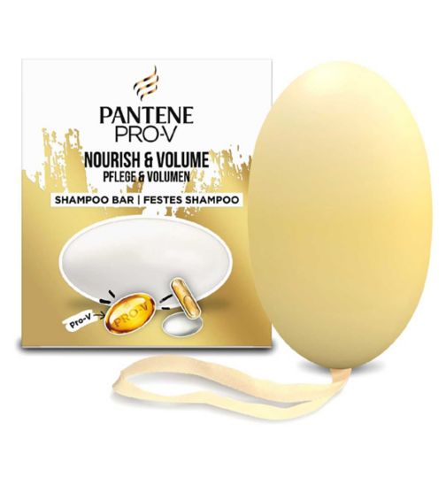 Pantene Nourish & Volume Solid Shampoo Bar For Damaged Hair, 70g