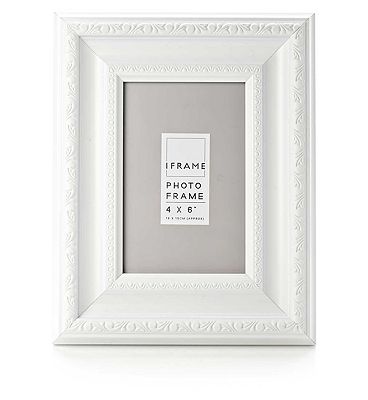 White Vintage Frame 6x4