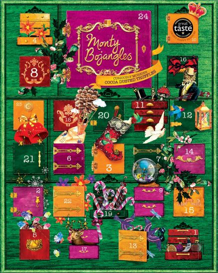 Monty Bojangles Curiosity Cabinet Cocoa Dusted Truffles Selection Premium Advent Calendar 250g