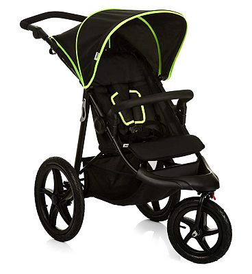 Hauck Runner Pushchair Black Neon Yellow