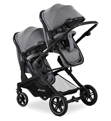 Hauck Atlantic Twin Pushchair Grey