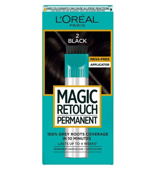 L’Oreal Paris Magic Retouch Permanent Black Root Concealer, 100%  Roots Coverage With Easy Applicator, 150ml
