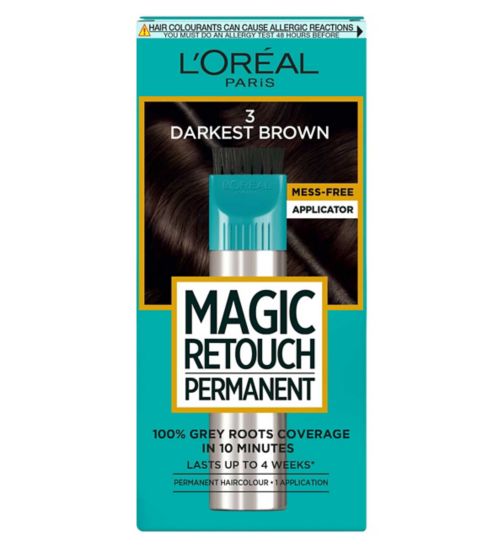 L’Oreal Paris Magic Retouch Permanent Darkest Brown Root Concealer, 100%  Roots Coverage With Easy Applicator, 150ml