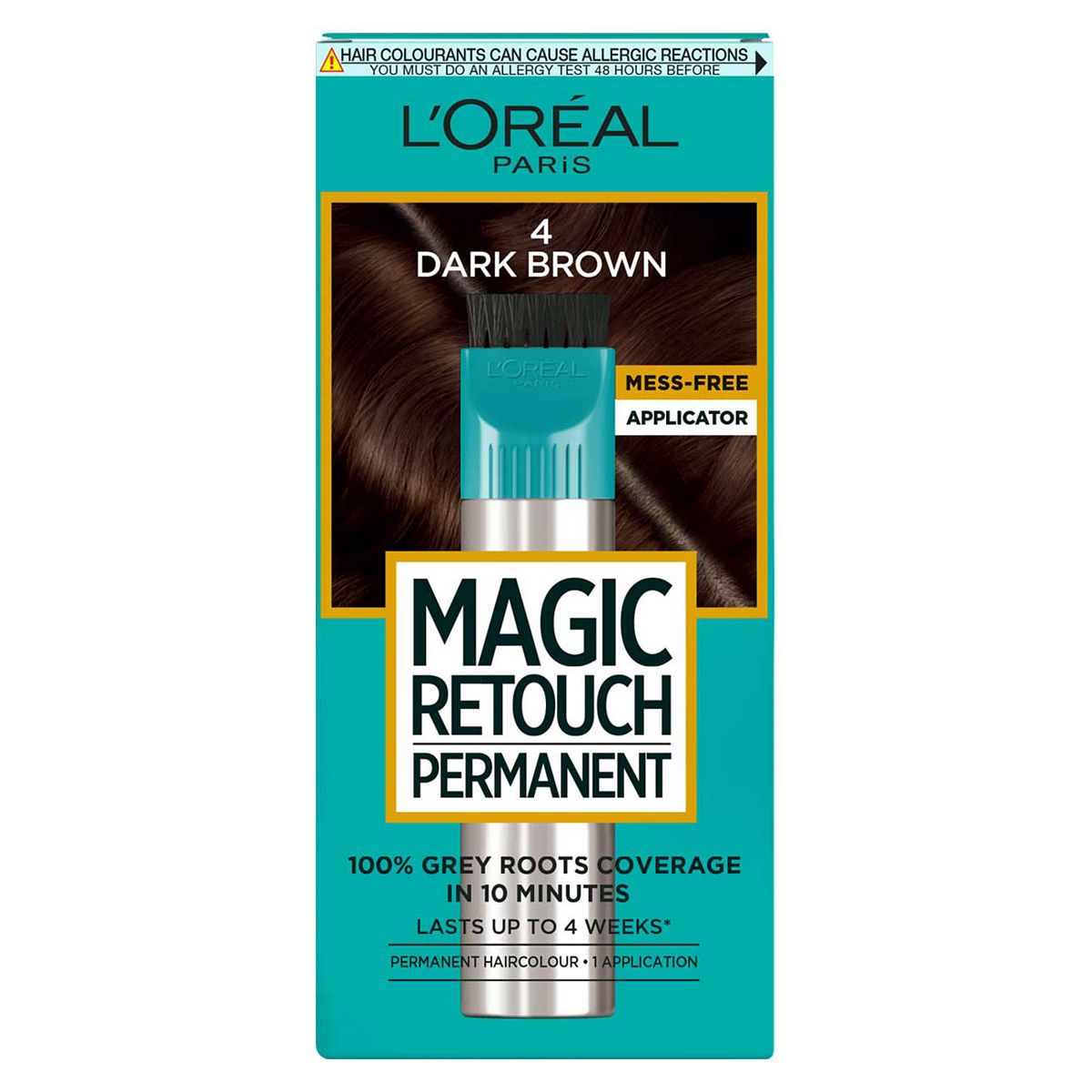 L'Oreal L’Oreal Paris Magic Retouch Permanent Dark Brown Root Concealer, 100% Roots Coverage With Easy Applicator, 150ml