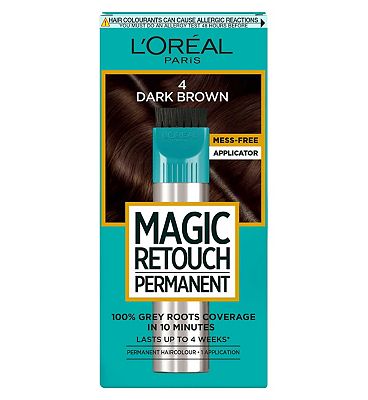 LOreal Paris Magic Retouch Permanent Dark Brown Root Concealer, 100%  Roots Coverage With Easy Appli