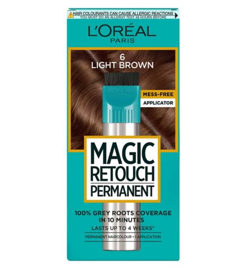 L’Oreal Paris Magic Retouch Permanent Light Brown Root Concealer, 100%  Roots Coverage With Easy Applicator, 150ml