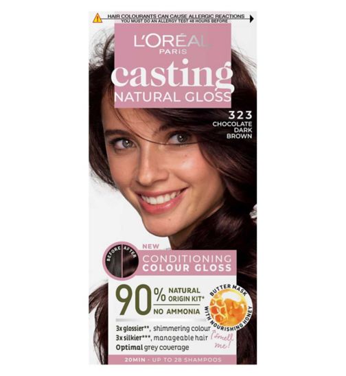 L’Oréal Paris Casting Natural Gloss Semi Permanent Hair Dye, Brown Chocolate 3.23