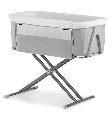 Hauck Face To Me 2 Bedside Crib Melange Grey