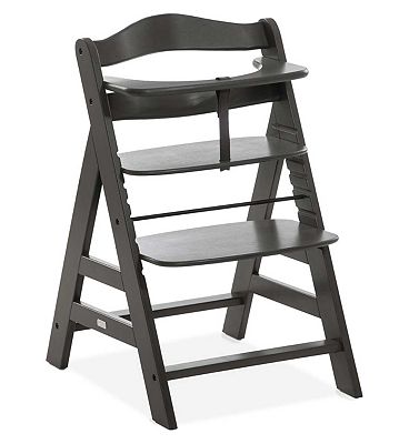 Hauck Alpha+ Select Wooden Highchair Charcoal