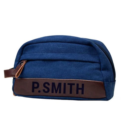 Treat Republic Personalised Weekender Blue Denim Wash Bag