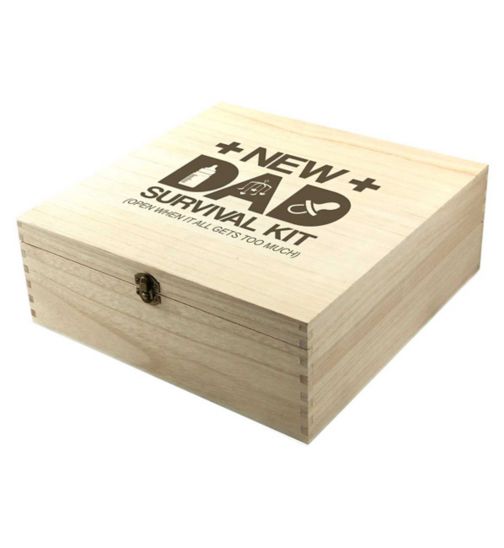 Treat Republic Personalised New Dad Survival Kit Storage Box