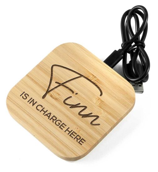 Treat Republic Personalised In Charge Bamboo Wireless Charger