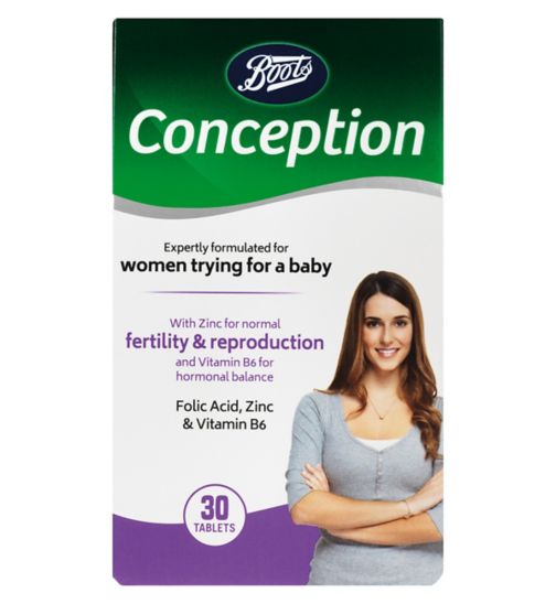 Boots Conception Folic Acid, Zinc & Vitamin B6 - 30 Tablets
