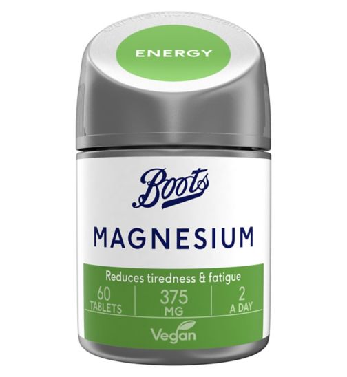 Boots Magnesium 375 mg 60 Tablets (1 month supply)