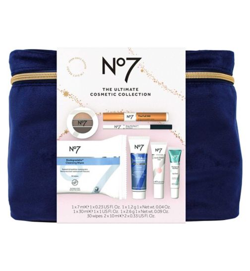 No7 The Ultimate Cosmetic Collection + Velvet Vanity Bag