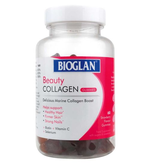 Bioglan Beauty Collagen Strawberry Flavour Gummies 60s