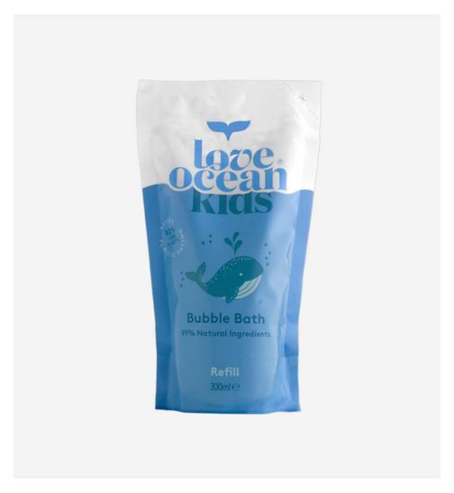 Love Ocean Bubble Bath Whale Tail Bottle 300ML Refill Pouch