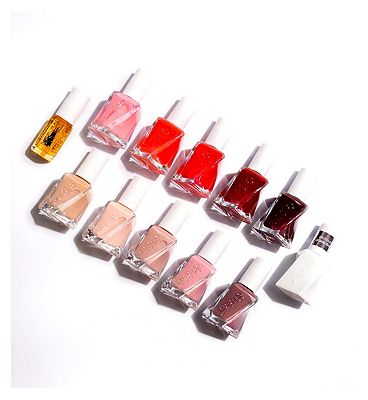 Essie Gel Couture Longlasting High Shine Nail Polish Kit, Includes 10 shades, Topcoat And Cuticle Oi