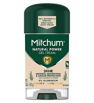 Mitchum Natural Power Gel Cream Amber & Sandalwood Gel Deodorant 63g
