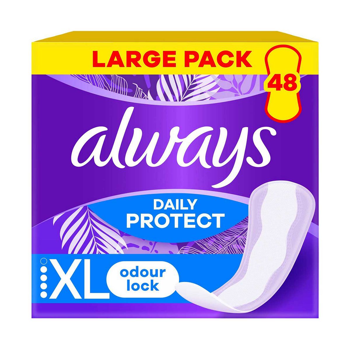 Always Daily Protect Extra Long Panty Liners Odour Lock 48 Pack - Image 4