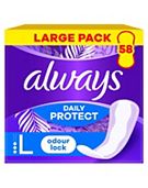 Always Dailies Extra Protect Large Panty Liners 52 per pack