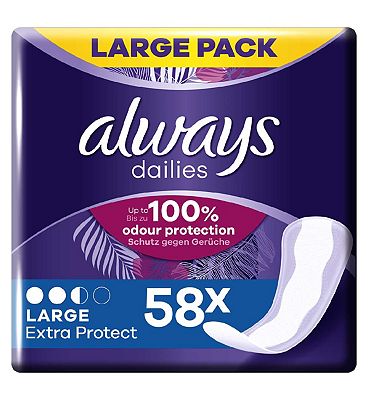 Always Dailies Extra Protect Panty Liners Large x58