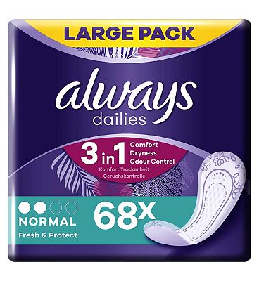 Always Dailies Organic Cotton Protection Normal Panty Liners 28