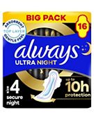 Sensitive Night Ultra (Size 3) Sanitary Towels Wings 10 Pads – BrandListry