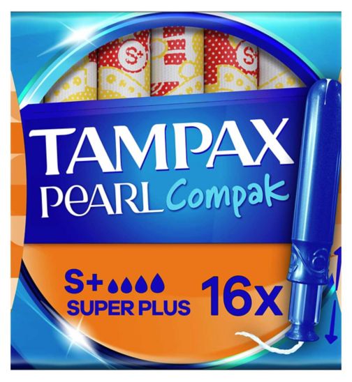 Tampax Pearl Compak Super Plus Tampons With Applicator x16