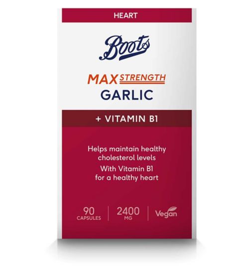 Boots Max Strength Garlic + Vitamin B1, 90 Capsules