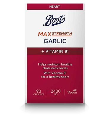 Boots Max Strength Garlic + Vitamin B1, 90 Capsules