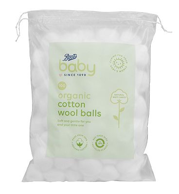 Boots Baby Organic Cotton Wool Balls 100s