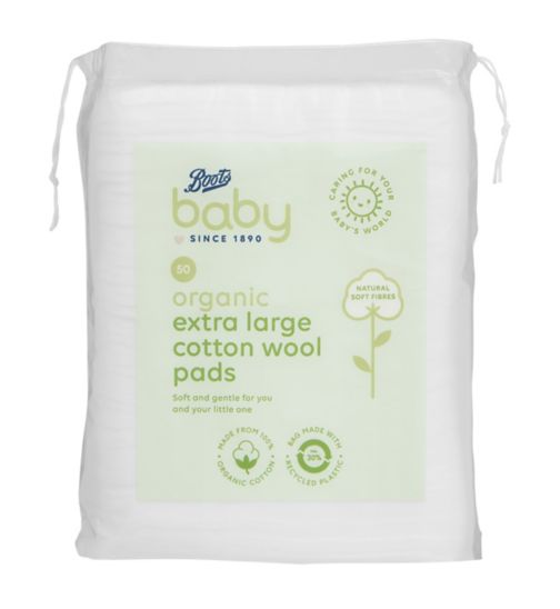Boots Baby Organic Extra Large Cotton Pads 50's