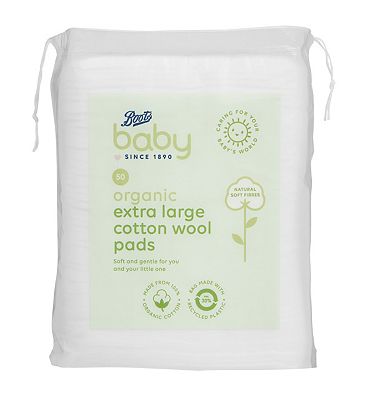 Boots Baby Organic Extra Large Cotton Pads 50's - Boots