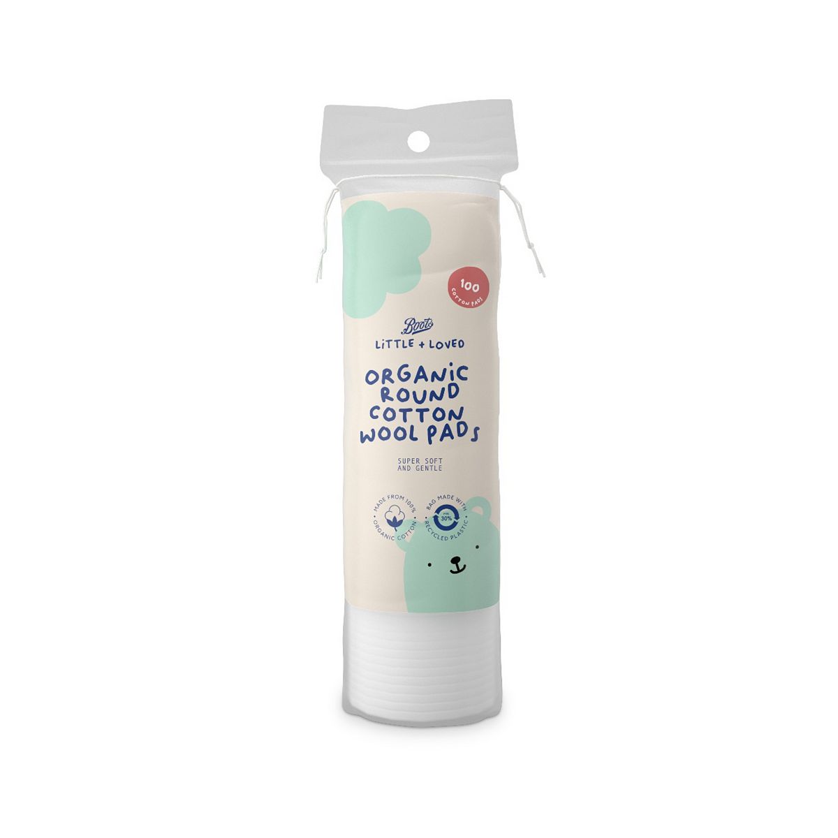   Little + Loved Baby Organic Round Cotton Wool Pads 100S