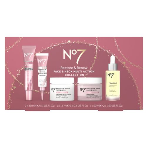 No7 Restore & Renew Face & Neck Skincare Collection 5-Piece Gift Set