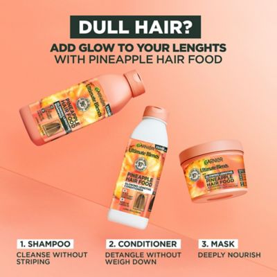 Garnier Ultimate Blends Glowing Lengths Pineapple & Amla Hair Food 3-in-1 Hair Mask Treatment 400ml (8)