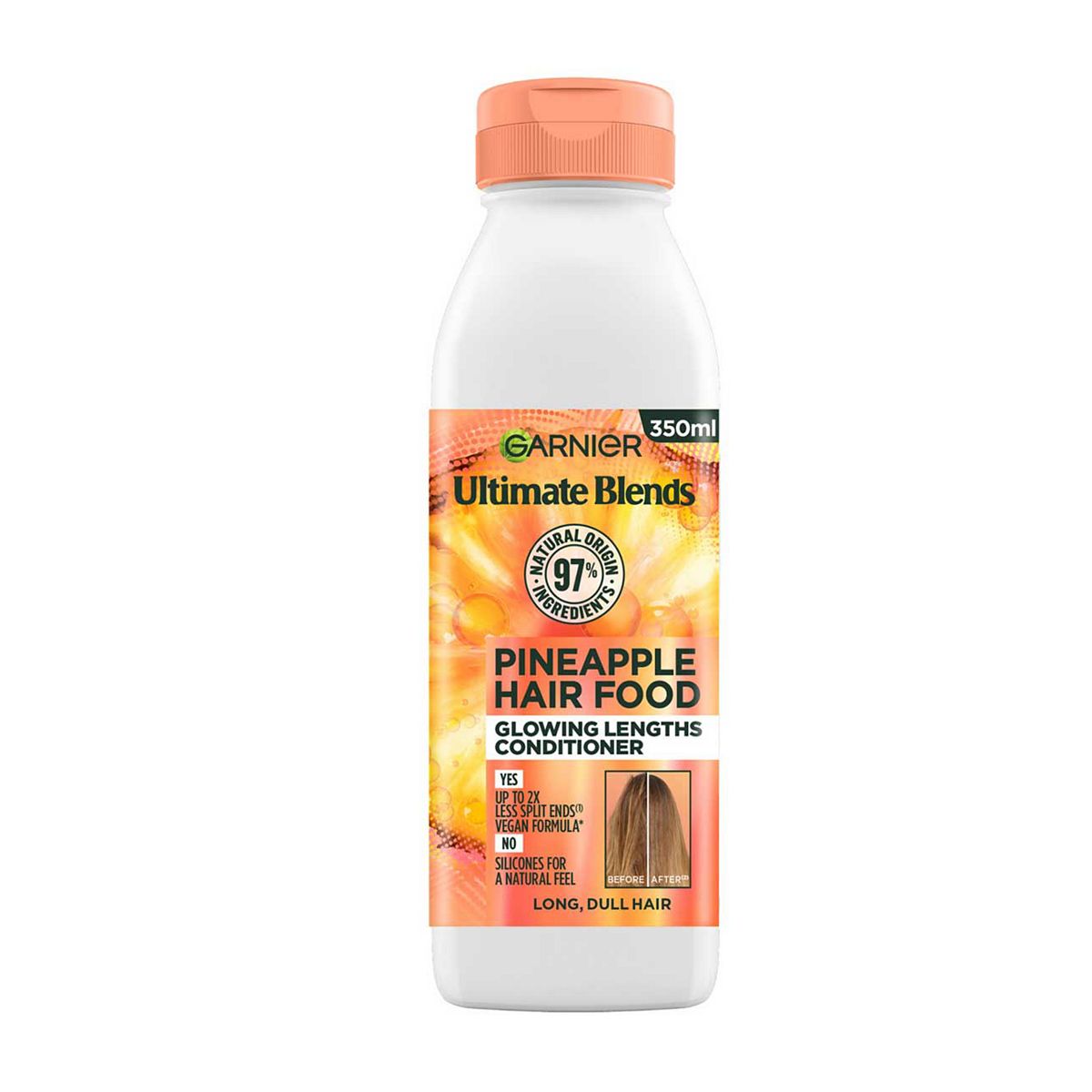 Garnier Ultimate Blends Glowing Lengths Pineapple & Amla Hair Food Conditioner For Long Dull 350ml