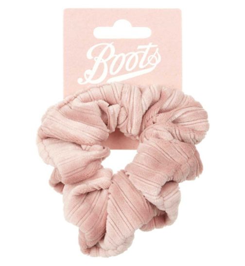 Boots scrunchie cosy plush pink