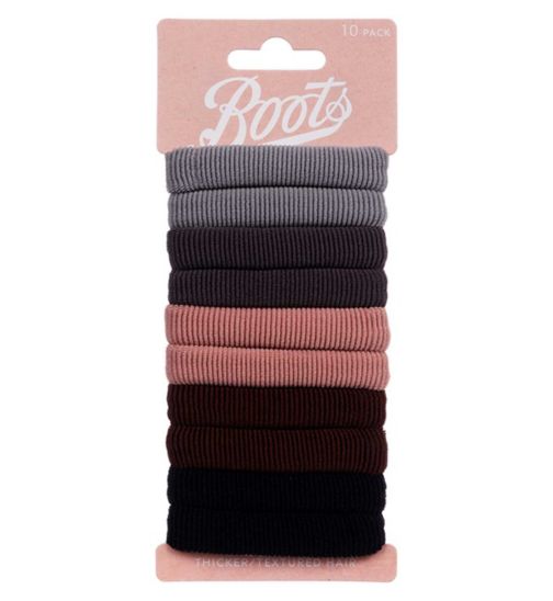 Boots textured hair pony bands neutrals 10s