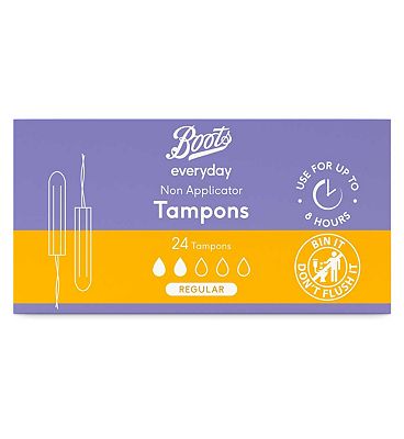 Boots Everyday Non Applicator Tampons Regular x24