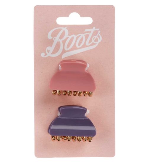 Boots bulldog jaw clip rink and purple 2s