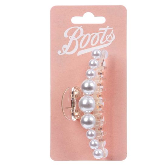 Boots pearl wedding jaw clip