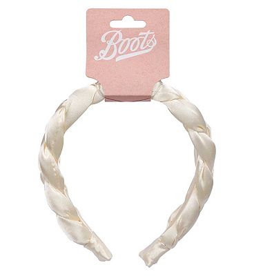 Boots satin plait wedding headband