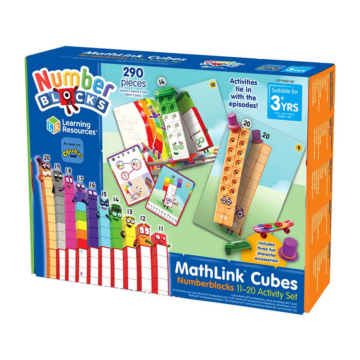 Learning Resources Mathlink Cubes Numberblocks 11-20 Activity Set
